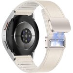 20 mm bracelet de montre pour samsung galaxy watch 7 / 6 / 5 / fe, bracelet en cuir et silicone sangle ...