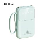 (20000mah�green) banque d'alimentation portative 20000mah avec c�ble de charge int�gr� pour iphone / ...