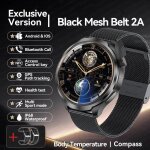 2024 nouveau pour huawei gps sport smartwatch hommes 1. 85 amoled ecran boussole altimtre frquence ...