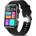 2025 montre connect�e homme avec appel bluetooth, 1, 57  montre intelligent avec lampe de poche led, ...