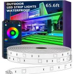 20m bande led ext�rieure intelligente ip67, synchronisation avec musique, contr�le par application, montage ...