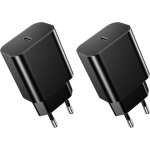 20w 2 - pack usb c adapter, compatible pour iphone 15 / 15 plus / 15 pro / 15 pro max 14 13 12 se, airpods ...