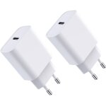 20w chargeur usb c, prise pd3. 0 compatible avec i - phone 16 / 15 / 14 / 13 / 12 plus pro max mini, ...