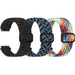 22mm braided strap compatible with samsung galaxy watch 3 45mm / galaxy watch 46mm / gear s3 frontier ...
