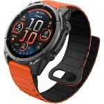 22mm quick fit silicone magnetic strap for fenix 8 47mm / fenix 7 / fenix 7 pro / fenix 6 / fenix 6 pro ...