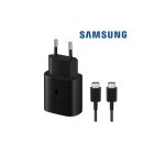 25w chargeur secteur original adaptateur charge rapide + c�ble cordon usb - c vers type - c samsung galaxy ...