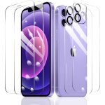 2�film protection d'�cran pour iphone 12 + 2�protection camera objectif arriere appareil photo + 2�arri�re ...