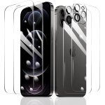 2�film protection d'ecran pour iphone 12 pro + 2�protection camera objectif arriere appareil photo ...