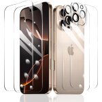 2�film protection d'�cran pour iphone 16 pro + 2�protection camera objectif arriere appareil photo ...