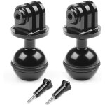 2pcs 1  diam�tre ball mount cnc en alliage d'aluminium tr�pied adaptateur avec 3 / 8   trou de vis compatible ...