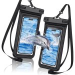 2pcs pochettes etanches flottants smartphone, ipx8 pochette etanche t�l�phone, etui etanche avec cordon ...