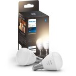 2x ampoule connectée led philips hue white sphérique e14 5. 7w (equivalent 40w) - pack de 2 2x ampoule connectée led philips hue white sphérique e14 5. 7w (equivalent 40w) - pack de 2