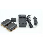 2x lp - e6 mur de batterie chargeur de voiture pour canon eos 6d 7d 60d 60da 5d2 5d mark ii 5d3 mark ...