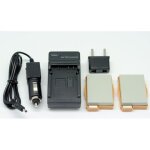 2x lp - e8 lpe8 mur de batterie chargeur de voiture pour canon eos 550d 600d 650d 700d