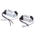 2x pilote led, transformateur 18 - 24w pour plafonnier led, alimentation de panneau led, connecteur dc ...