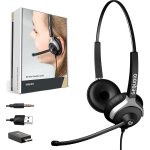 [3 en 1 casque business avec usb - a, usb - c et jack 3, 5 mm compatible avec pc, mac et smartphone u2013 ... [3 en 1 casque business avec usb - a, usb - c et jack 3, 5 mm compatible avec pc, mac et smartphone u2013 ...