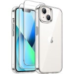 3 en 1 coque pour iphone 13 6, 1 pouces avec lot de 2 films de protection d'�cran en verre tremp�, etui ...