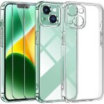 3 en 1 coque pour iphone 15 6. 1 pouces, avec 2 pi�ces verre tremp�, [anti - jaune] [protection cam�ra] ...