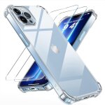 3 en 1 verre tremp� et coque pour iphone 13 pro, [coussin d'air int�gr�] anti - jaunissement souple tpu ...
