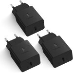 3 - pack chargeur usb c pour samsung galaxy s23 s22 s21 s20 fe s10 s9 s8 a54 a53 a52 a51 a50 a34 a14 ...