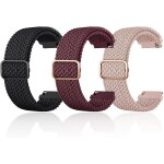 3 pi�ces bracelet montre 20mm r�glable, bracelets de montres en nylon tress�, pour watch gt3 / buds et ...