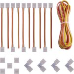 3 pin connecteur led bande flexible c�ble adaptateur jumper, c�ble d'extension de 5m, forme de l raccord ...