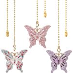 3 rallonge de chaîne de ventilateur de plafond papillon colorée rose violet en alliage strass breloque ... 3 rallonge de chaîne de ventilateur de plafond papillon colorée rose violet en alliage strass breloque ...
