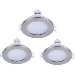 3 spots led encastrables pour placoplatre, dimmable avec gradateur triac, 220v 5w 550 lumen, ø87mm x ... 3 spots led encastrables pour placoplatre, dimmable avec gradateur triac, 220v 5w 550 lumen, ø87mm x ...