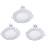 3 spots led encastrables pour placoplatre, dimmable avec gradateur triac, 220v 5w 550 lumen, ø87mm x ... 3 spots led encastrables pour placoplatre, dimmable avec gradateur triac, 220v 5w 550 lumen, ø87mm x ...