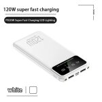 30000 mah grande capacit batterie externe 120 w charge super rapide powerbank chargeur de batterie portable ...