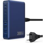 300w chargeur usb c avec 8 ports gan  tech, 100w chargeur rapide pd qc pps prise usb c multiple station ...