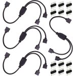 30cm kit de connecteurs pour ruban led, 4pcs s�parateur de bande led 4 broches 1 a 2 c�ble diviseur connecteur ...