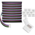 30m / 100ft rallonge led rgbw calibre 22 5pin 12v dc 5x0. 32mm fil electrique 5 couleurs 22awg c�ble ...