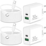 30w chargeur rapide pour iphone 17 / 16 / 15 pro max air plus 16e, ipad 11eme 10eme a16, accessoires ...