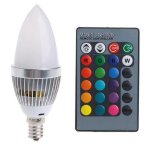3w smart e14 rgb led color changement de couleur ampoule avec 24 bougie tlcommande bouton abat - jour ...