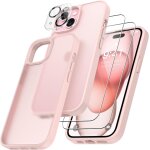 4 en 1 coque pour iphone 15 avec 2 verre tremp� et 1 cam�ra protecteur, [coussin d'air int�gr�] antichoc ...