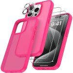 4 en 1 coque pour iphone 15 pro max avec 2 verre tremp� et 1 cam�ra protecteur, [coussin d'air int�gr�] ...