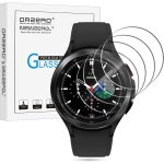 4 piece tempered glass compatible with samsung galaxy watch 4 classic 46 mm screen protector, 9h hardness ...