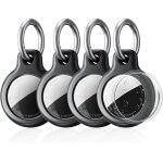 4 porte - cl�s airtag etanche, etui air tag avec porte - cl�s antiperte, etuis en tpu pour cl�s, suivi ...