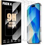4 verre tremp� pour iphone 17 pro max, protection d'�cran anti - rayures 9h antichoc transparent - efconnectio ...