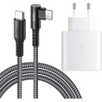 45w usb c fast charger power adapter with type c nylon cable (2m, 100w) for samsung galaxy s22 / s22 ...