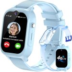 4g montre connecte enfant garcon fille traceur gps tlphone sos appel vido podometre marche rveil ...