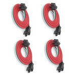 4pcs c�ble d'extension led 3 broches jst sm 3pin 100cm - connecteur m�le / femelle sans soudure pour ...