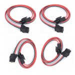 4pcs cble d'extension led 3 broches jst sm 3pin 50cm - connecteur mle / femelle sans soudure pour bandes ...