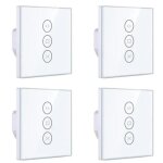 4pcs interrupteur volet roulant connect wifi, commutateur intelligent volet roulant stores connect ...