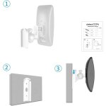 4x support mural universel pour enceintes fixation de botes rotation + inclinaison rsistant a une charge ...