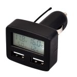5 en 1 portable testeur de tension de voiture double usb chargeur de voiture voltmtre volt courant tempratur ...