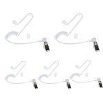 5 pack replacement acoustic tube for walkie talkie with in - ear mushroom earphone for motorola kenwood ...