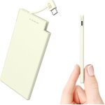 5000mah batterie externe avec c�ble type - c int�gr�, ultra mince et super l�ger petite power bank small ...