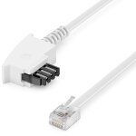 50m c�bles t�l�phoniques tae - f m�le a rj11 m�le 99% cuivre awg 28 6p4c c�ble plat terminaux analogiques ...